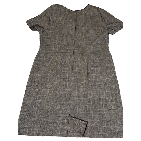 Joro Fashion Gray Shift Dress Sz 16P Petite Short-Sleeve Knee-Length - Picture 2 of 7